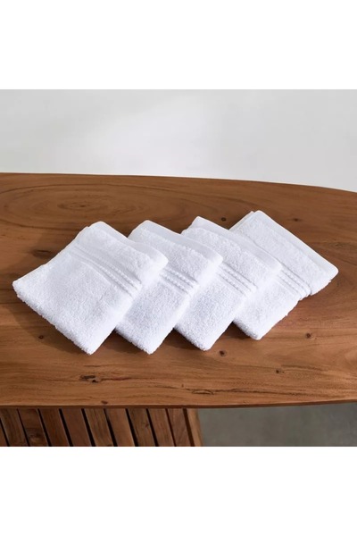 Home Box Cloud Soft Serene Zero Twist 4-Piece Face Towel Set - 30x30 cm