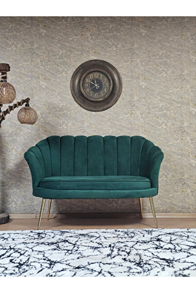 ZAFİR İkili İstiridye Gold Kaplama Sivriltme Ayak Çay Seti Koltuk İkili Berje...