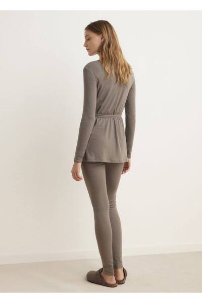 MANGO Woman Ribana bağ detaylı hırka