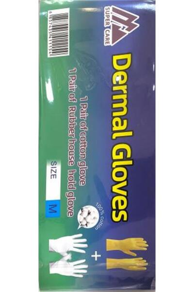 Super Care Dermal Gloves Size Medium
