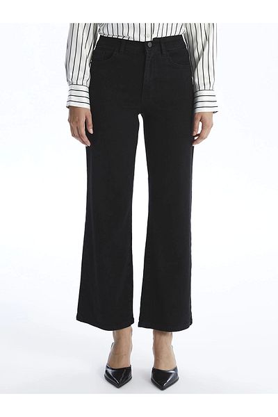 LC Waikiki Lcw Jeans Black Wideleg Women's Jean Pants