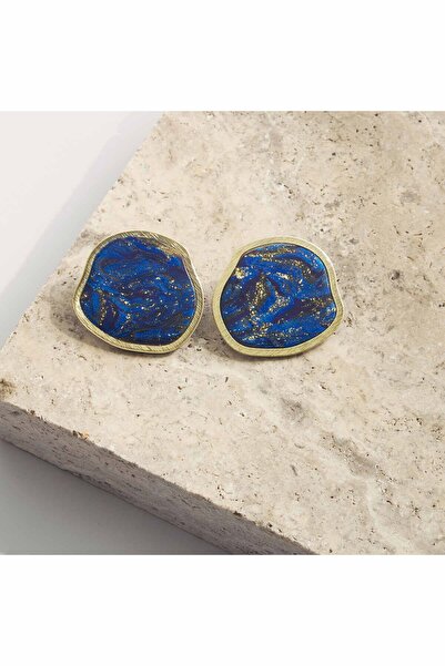 NARRU Handmade earrings Arya, blue, navy, gold 44