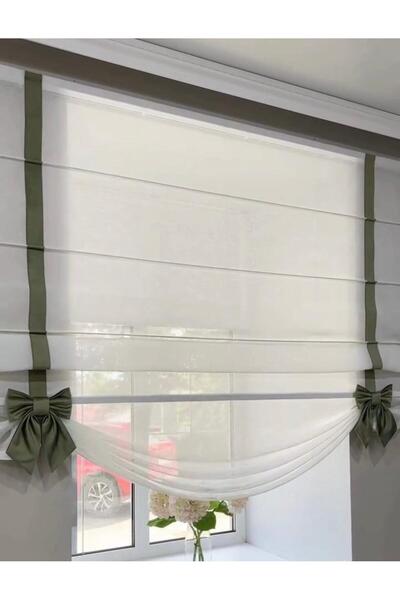 perastore Katlamalı Keten Tül Perde – Biyeli ve Fiyonk Detaylı Özel Tasarım