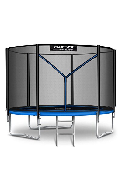 DacEnergy Trambulina de gradina, cu plasa de exterior, scara metalica, 2 trep...