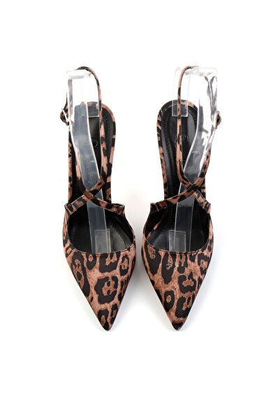 Bambi Leopar Kadın Klasik Topuklu Ayakkabı K01565041171
