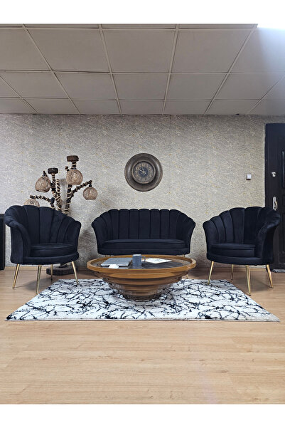 ZAFİR İstiridye Takım Gold Kaplama Sivriltme Ayak Çay Seti Koltuk Takımı