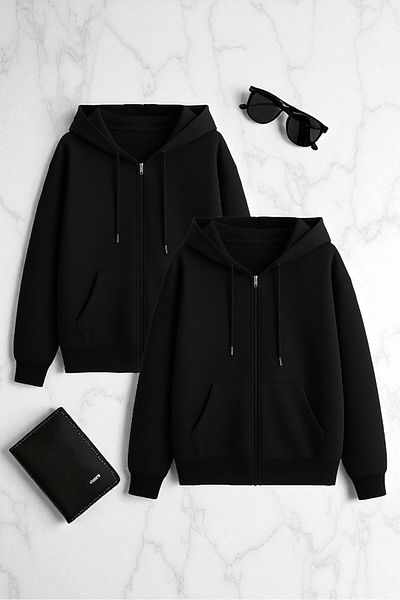 uyguntarz Zipper Hooded Sweatshirt