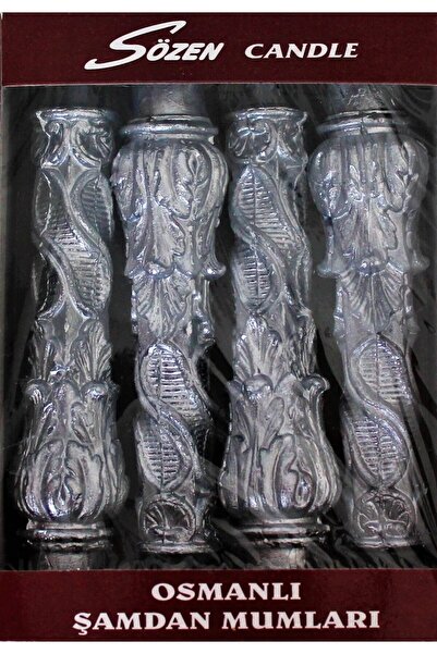 SÖZEN MUM VE HEDİYELİK EŞYA Osmanlı Şamdan Mumu 4 Adet