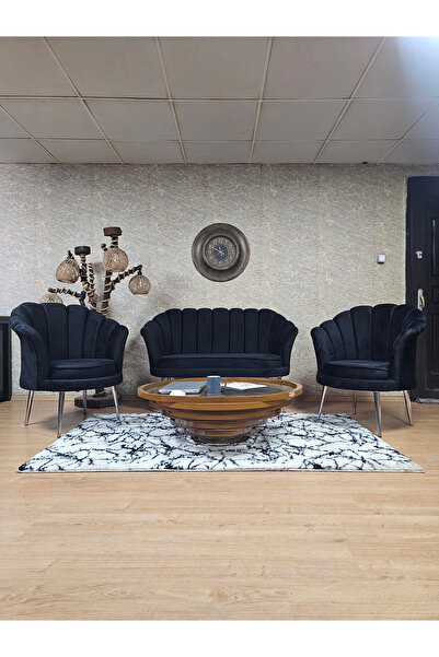 ZAFİR İstiridye Takım Krom Kaplama Sivriltme Ayak Çay Seti Koltuk Takımı