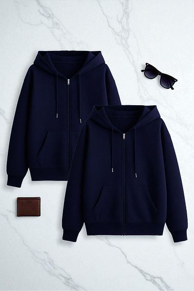 uyguntarz Zipper Hooded Sweatshirt