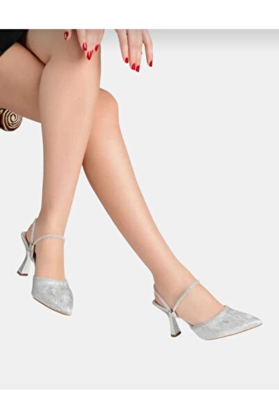 DYG STORE Stone Silvery Style Slippers and Heels Women's Shoes