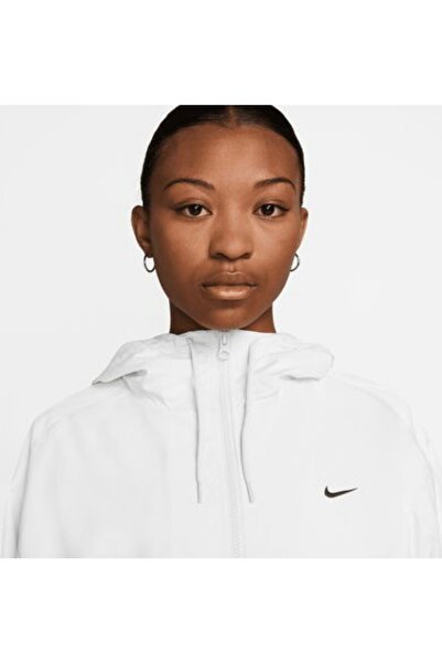 Nike Sportswear Woven Loose Kadın Beyaz Ceket