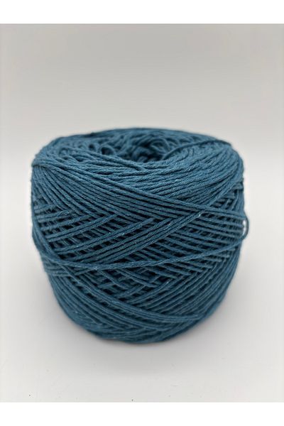 kumasfabrik (200Gr) Cotton Hand Knitting Yarn/Punch Yarn/Motif Yarn/ Amigurimi Yarn-Petrol