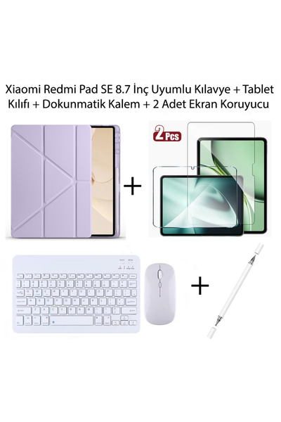 Yesnıce Xiaomi Redmi Pad SE 8.7 İnç Uyumlu Standlı Kılıf Ve Dokunmatik Kalem ...