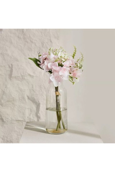 Home Box Liara Hydrangea Flower Bunch with 3 Heads - 34 cm