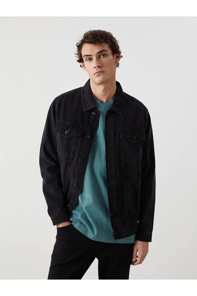 LC Waikiki Lcw Jeans Black Standard Fit Men's Jean Jacket