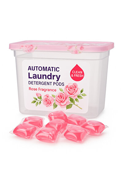 TSUMAB Automatic Laundry Detergent Pods – Rose Fragrance (Box Pack)