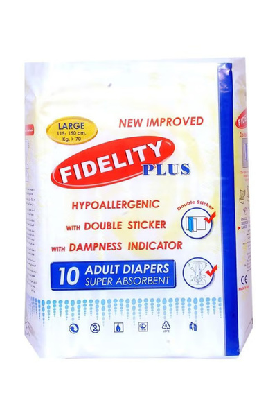 fidelity Adult Diapers Large 10s