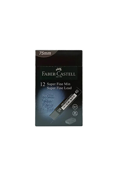 Faber Castell Super Fine Pencil Tip (Min) T. Black 0.7mm 2B 75mm 24 Tube 5 Pcs