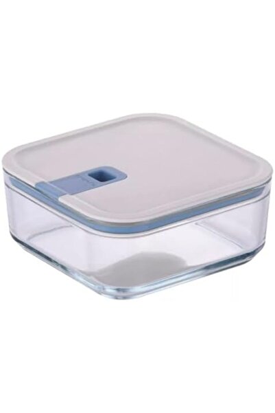 NEOFLAM Perfect Seal Glass Food Container 1100ml, Square, with Lid, Heat Resistant Glass up to 400°