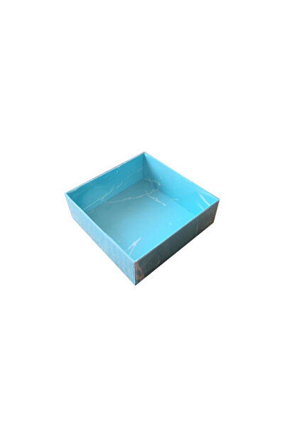 TT Tahtakale Toptancıları Acetate Lid Cardboard Box Marble Patterned 8X8X3 (5...