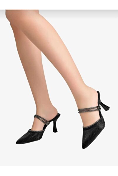 DYG STORE Stone Silvery Style Slippers and Heels Women's Shoes