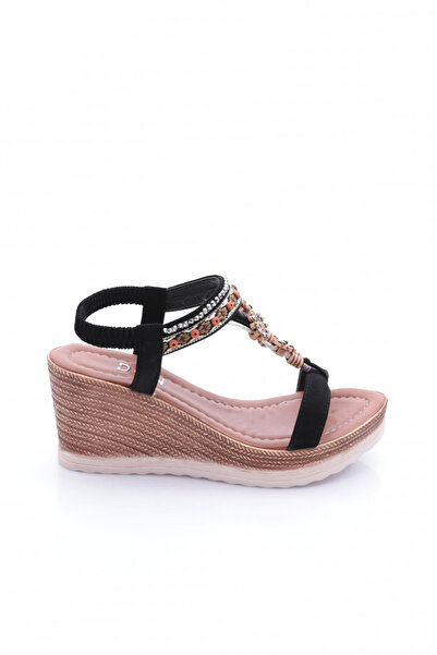 DGN 1041 Women's High Heel Flower and Butterfly Patterned Sandals