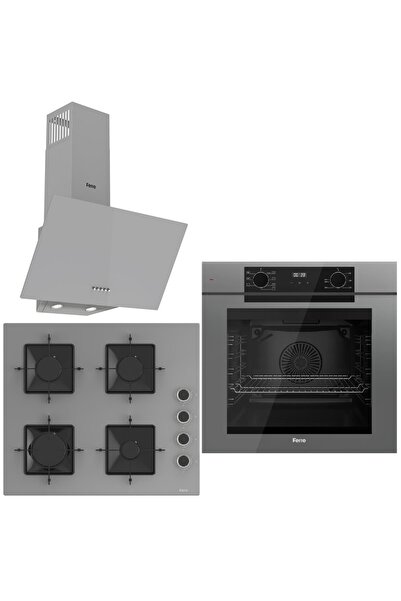 Ferre Grey FryArt 3 lü Ankastre Set ( QEP63CPR - SS208 - D088 )