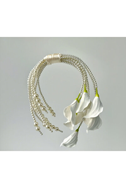 BUKETTA Beyaz Calla Gala Lilyum Gelin Buketi – İnci Detaylı Pinterest Trend G...