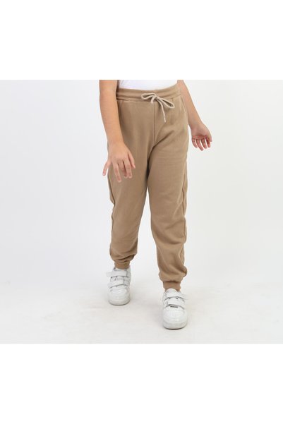 SLOBODA Unisex Printed Flat Elastic Beige Track Pants