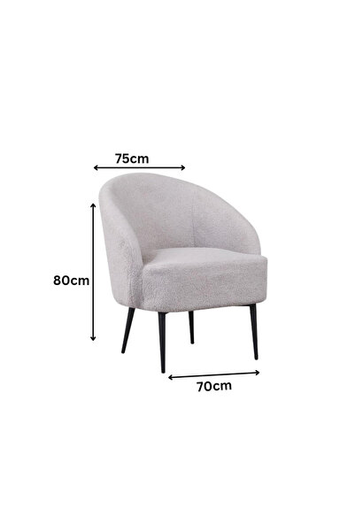 Ebticar Elegant single fabric chair, gray