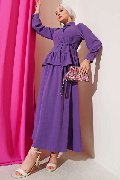 VOLT CLOTHİNG Ayrobin İp Bağcıklı Etekli İkili Takım