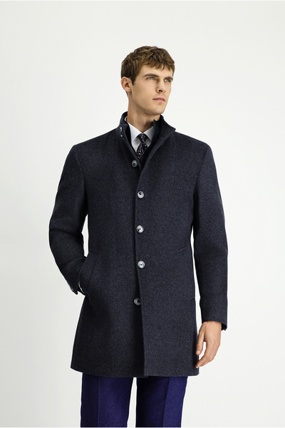 Kiğılı Plain Classic Coat with Regular Fit Wool
