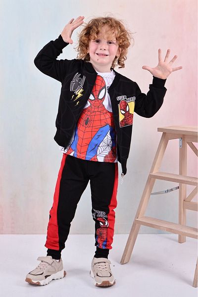 öykümgaleria Boy's Seasonal 3-Piece Cardigan Bottom Top Set