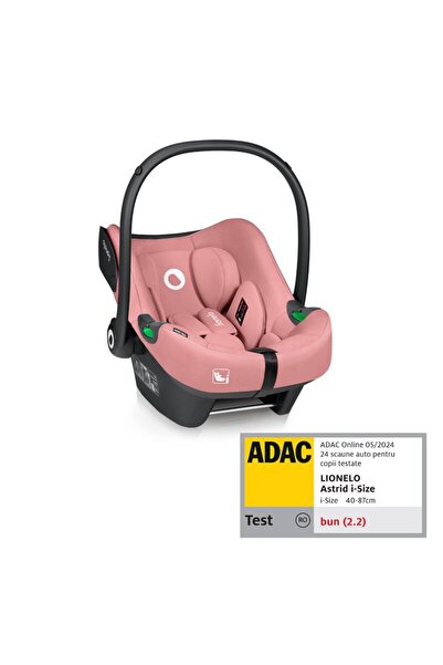 Lionelo Scoica auto, Lionelo, i-Size Astrid, 0-13 Kg, 40-87 cm, Roz