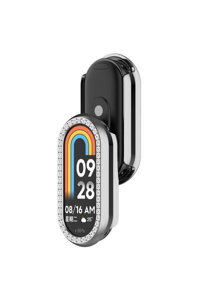 redmud teknoloji Crystal Stone Case Protective Case Compatible with Xiaomi Mi Band 8 Mi Band 9