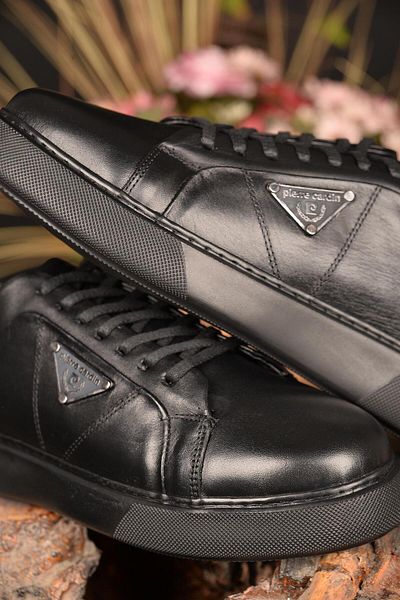 Pierre Cardin Men's Winter 100% Genuine Leather Black Sneaker Shoes with Innovative Style, Elegance and Comfort Together