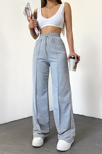 Hera Moda Kadın Yazlık Yüksek Bel Bol Paça Salaş Eşofman Altı