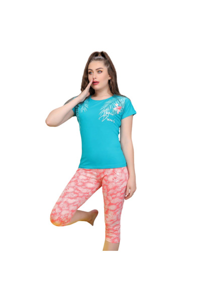 Generic Women's Cotton Bermuda Pajamas - PJ 598