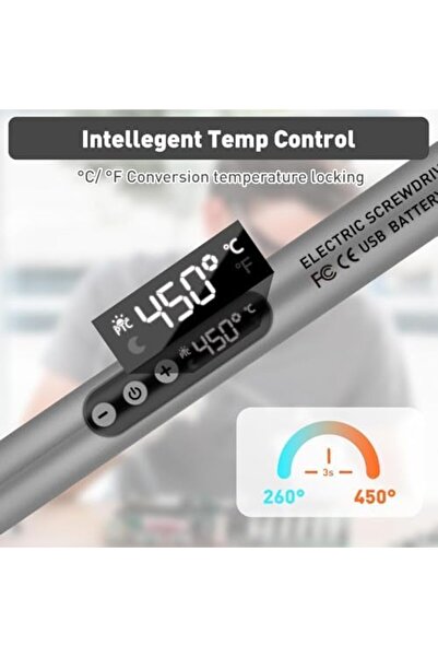 Generic Ctoby Soldering Iron Kit, USB Cordless Soldering Iron Kit, LCD Digital Adjustable Temperature Thermo