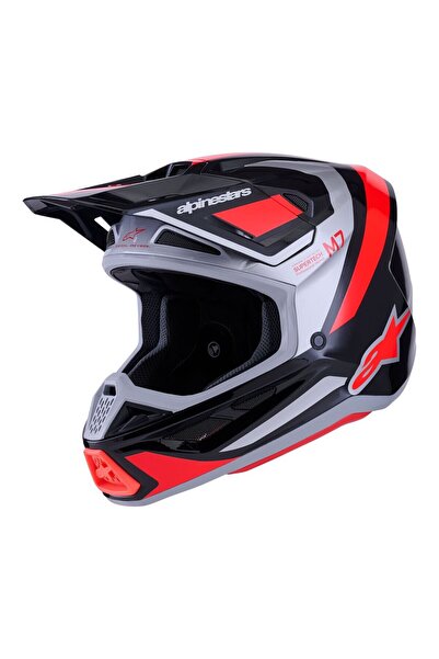 Alpinestars SM7 RIS Off-Road Kaskı Sarı Gümüş