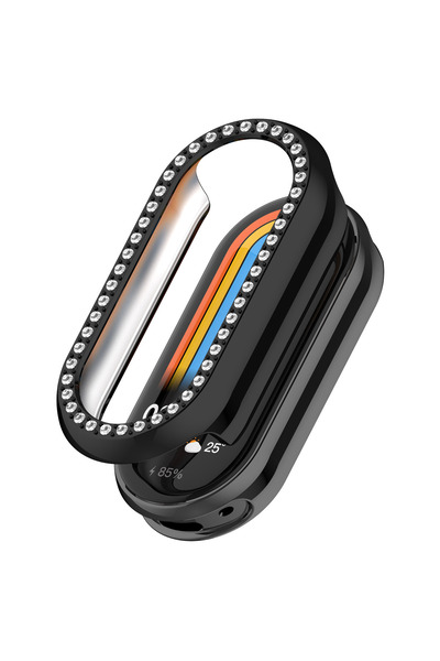 redmud teknoloji Crystal Stone Case Protective Case Compatible with Xiaomi Mi Band 8 Mi Band 9
