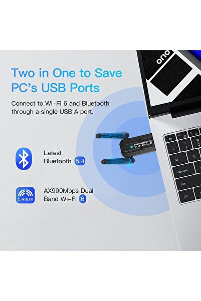 Generic Ctoby USB WiFi Adapter, AX900 USB WiFi 6 Adapter, High-Performance 5GHz/2.4GHz Dual Band USB Adapter