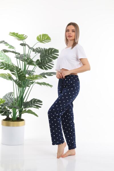 Arvin Pijama Navy Blue Polka Dot Pajama Bottoms