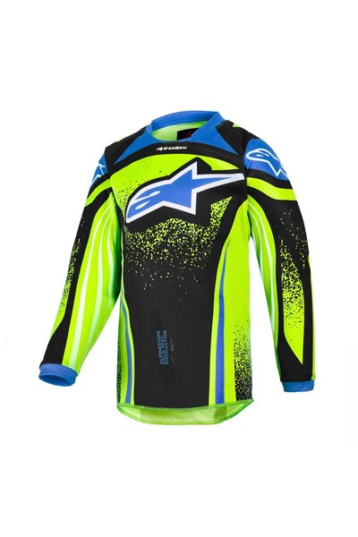 Alpinestars Kid Racer Nomur Çocuk Off-Road Motosiklet Jerseyi Sarı Mavi
