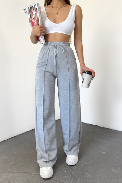 Hera Moda Women's Summer High Waist Loose Leg Casual Sweatpants