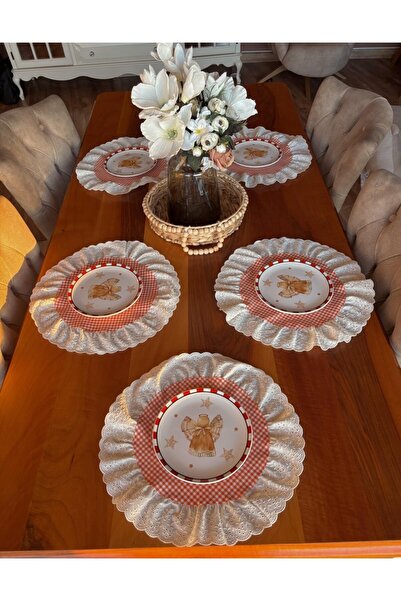 NURGİTA HOME Nurgita Home Fisto Fırfırlı Amerikan Servisi Supla Takımı 6 Lı