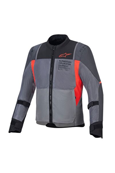 Alpinestars ST-2 Air Korumalı Motosiklet Montu Gri Kırmızı Siyah