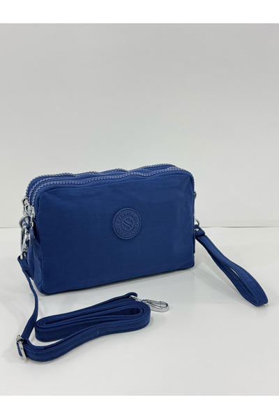 Sanmorris Crinkle Fabric Hand and Cross Strap Card Holder, Pen Holder/Wallet with Coin Compartment