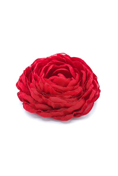 Corizmi Brosa floare bujor din voal culoarea rosu, floare mare eleganta 10.5 cm, So Elegant